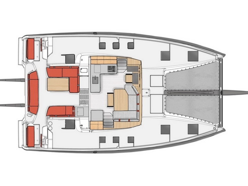 Excess 13 Catamaran von Trend Travel Yachting - Decksriss